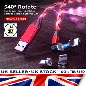 3 in 1 Magnetische LED Ladegerät USB Kabel Ladegerät 2,4 A Telefon Typ-C Micro USB IOS - Bild 1 von 17