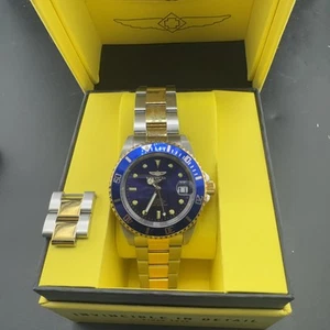 Invicta Pro Diver 23k Men's Wrist Watch - Silver/Gold Case Bracelet Model 89280B - Picture 1 of 7