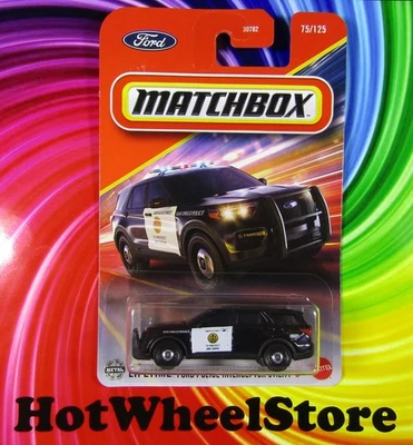 Tarjeta utilitaria Ford Police Interceptor 2025 Matchbox negra #75 MB5-071125 Foto 1 de 4