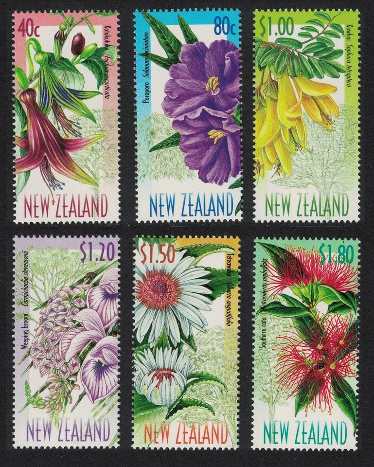 Flowering Trees 6v New Zealand 1999 MNH SG#2222-2227 - image 1 of 1