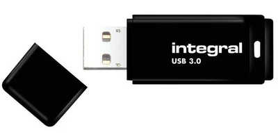 Chiavetta USB 3.0 Nera, 64GB - INFD64GBBLK3.0 - Immagine 1 di 2