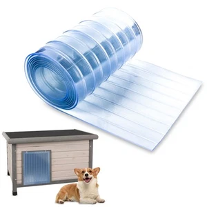 Plastic Vinyl Replacement Strip Curtain 8’ x 7.6”, 0.08” Thickness Walk in Fr... - Picture 1 of 9