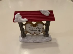Grandeur Noel Schneeflocke Weihnachtsdorf Porzellanschild Ersatzstück - Bild 1 von 8