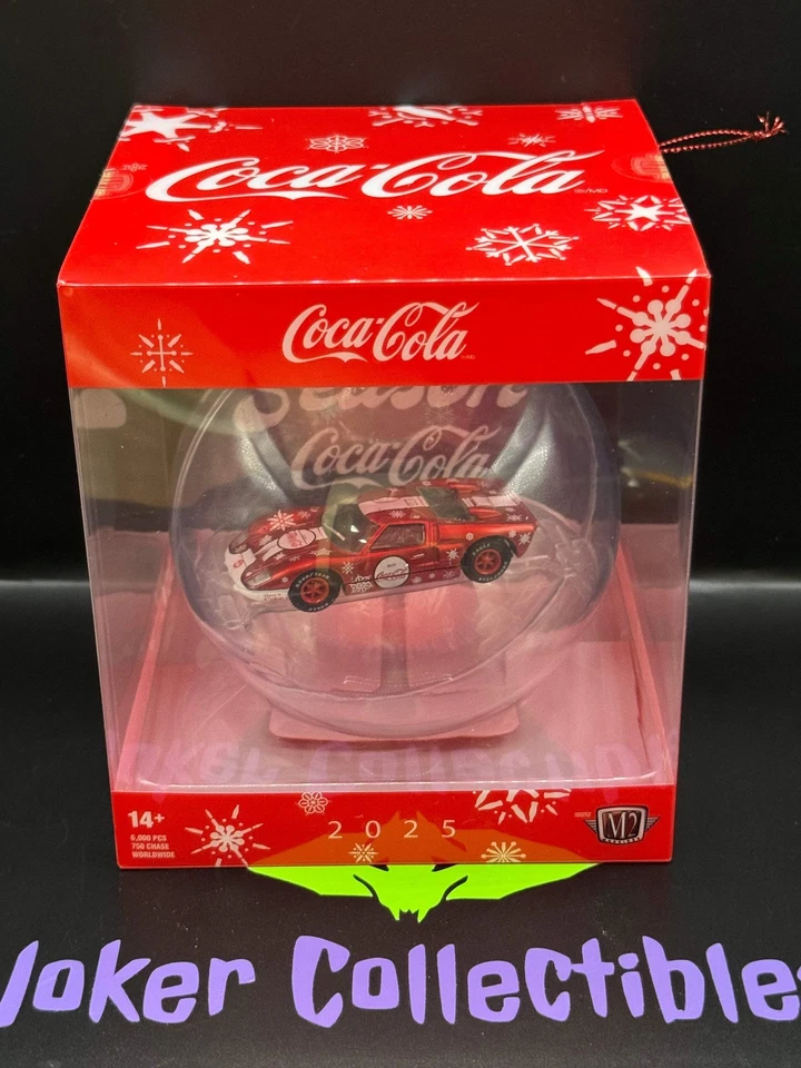 M2 Machines 2025 Coca-Cola Christmas Ornament 1966 Ford GT40 MKII SK01 - Image 1 of 1