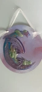ONLY ONE! Handcrafted RESIN/Wood HUNTER'S MOON GREEN DRAGON Home Decor - Picture 1 of 7