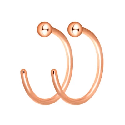 20Pcs U Shape Tiny Fake Nose Hoop Ring Surgical Steel Cartilage Ear Piercing 20G - Image 1 of 4