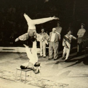 Vintage Circus Performer Balancing Act Photo Photograph Print - Picture 1 of 3