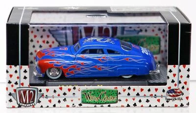 M2 Machines 1949 Kustom Mercury Wild Cards - 32500 WC-02 New NRFB 2012 Blue 1:64 - Image 1 of 4