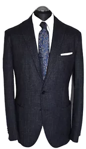 Chaqueta BORRELLI Napoli talla 56 NUEVA + ETIQUETA Strappato SEDA lino 3roll2 azul - Imagen 1 de 12