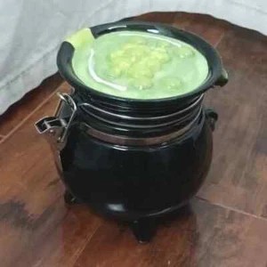 Caldero de cerámica con tapa de poción burbujeante almacenamiento hermético bote de cerámica - Imagen 1 de 7