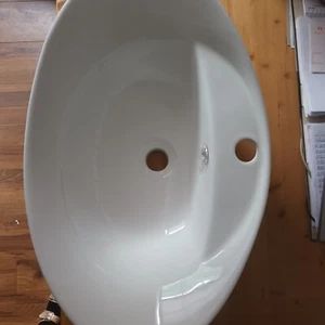 Waschbecken Keramik Weiss B58xH29xT38 Neuwertig - Bild 1 von 7