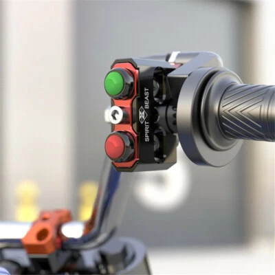 Aluminum Alloy 22mm Motorcycle Handlebar Reset Self-Locking Double Switch On-Off - Image 1 of 4