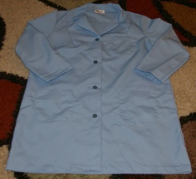 Best Medical L/S Lab Coat 3 pockets Lt Blue 38" Length Sz 2X (46) - Image 1 of 4
