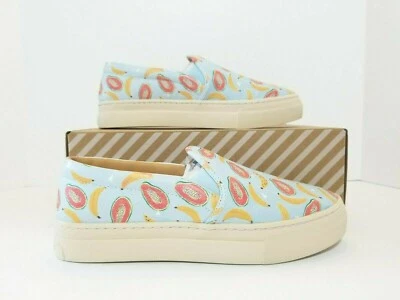 NEW Soludos Papaya Banana Slip On Sneakers Blue Women's Size 9M NIB - Image 1 of 4