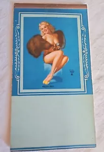 Calendario blocco note vintage Earl Moran Pinup Girl Pretty Foxy senza marchio pubblicitario 1944 - Foto 1 di 5