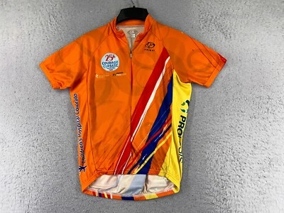 Camiseta de Ciclismo Primal Adulto Pequeña Naranja Amarilla Cremallera Completa Coraje Clásica 2014 Foto 1 de 4