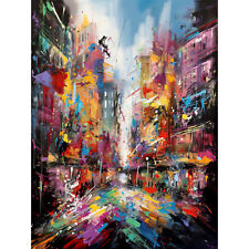 Abstract City Street Modern Vibrant Cityscape Huge Wall Art Print Picture 18X24"