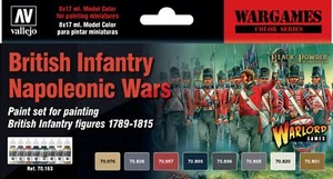 Vallejo Model Color 70163 SET 8 COLORS BRITISH INFANTRY NAPOLEONIC WARS 17 ml - Picture 1 of 2