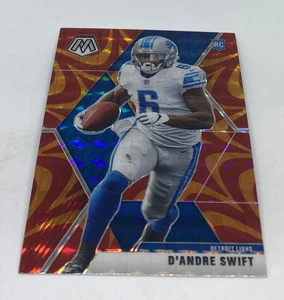 2020 Mosaic Football D'Andre Swift Reactive Orange PRIZM Refractor Rookie #215 - Picture 1 of 3