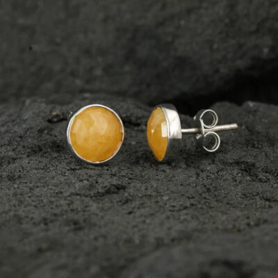 Pendientes de plata de ley 925 joyas de berilo natural para niñas pequeños tachuelas de gemas Foto 1 de 3