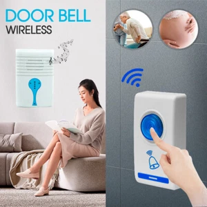 WIRELESS DOOR BELL DOORBELL DIGITAL CORDLESS PORTABLE 36 CHIME 100M RANGE DM AU - Picture 1 of 8