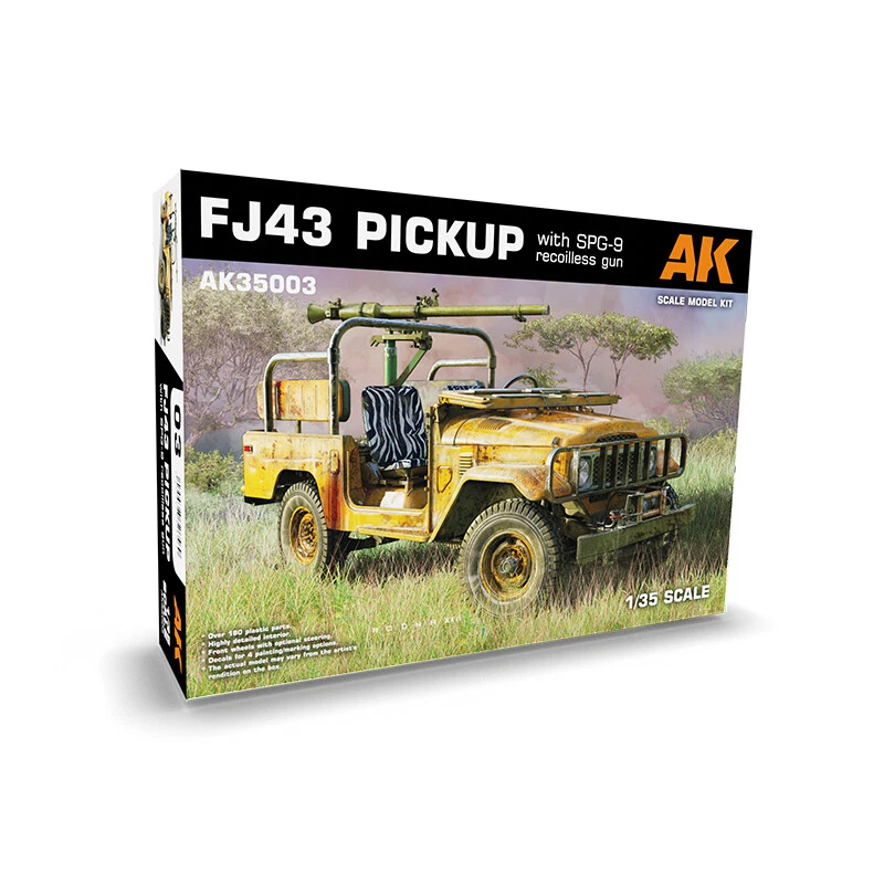 FJ43 Pickup With SPG-9 Recoilless Gun 1:35 Plastic Model Kit AK INTERACTIVE - Immagine 1 di 1