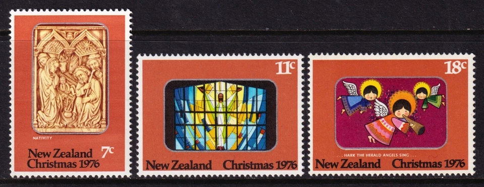 Nueva Zelanda 1976 Navidad Completo Como Nuevo MNH Set SC 608-610 Foto 1 de 1