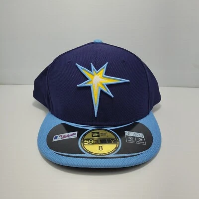 New Era Tampa Bay Rays GAME 59Fifty Fitted Hat (Light Navy) MLB Cap 8 NWT - Image 1 of 4