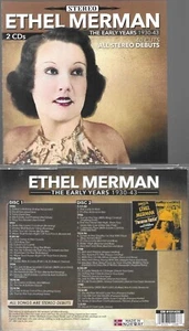 ETHEL MERMAN-EARLY YEARS 1930-43 2 CDS ALL IN STEREO-49 CUTS - Picture 1 of 1