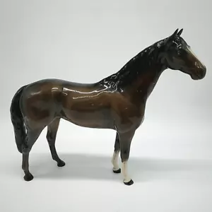 Vintage Beswick 11.75" Tall Large Hunter Brown Gloss Stallion Model 1734 England - Picture 1 of 24