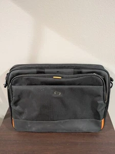 Solo Black Padded Laptop Computer Carrying Case Bag Tote 3 Zippered Pockets - Bild 1 von 4