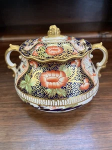 Antike seltene Royal Crown Derby Deckel Doppelgriff Zuckerdose #2451 um 1898 - Bild 1 von 24