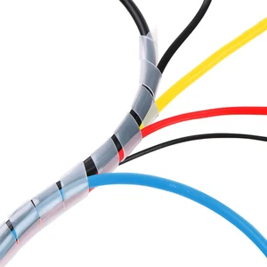 65FT 4Mm(Wrapping Range:1.5Mm-10Mm) Clear Spiral Cable Wrap Cord for Computer W - Picture 1 of 12