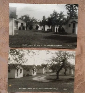 2 Vintage Millers Cabins U.S. 31 Ludington Michigan Photo Postcards - Picture 1 of 2