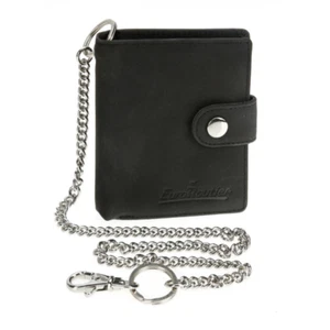 Cartera Hombre Slim De Cuero Antirrobo Con Protección RFID Negra - Imagen 1 de 7