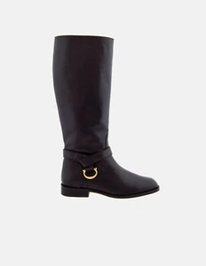 Botas 36 Carolina Herrera Insignia Piel Marrón CH NWT 100% original Talla 36 - Imagen 1 de 6