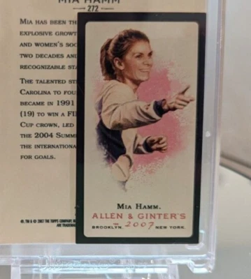 2007 Topps Allen & Ginter Mia Hamm Mini Black #NNO - Image 1 of 2