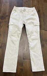Paige Jeans Jolie Sand Beige Stretch Combat / Cargo Style Straight W27 L27 UK 10 - Bild 1 von 18