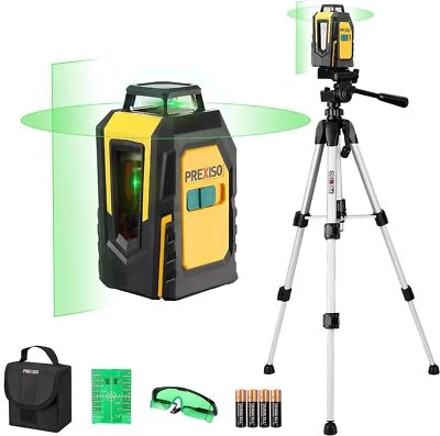 PREXISO 360° Laser Level with Tripod, 100Ft Self Leveling Cross Line LaserW/ Bag - Image 1 of 4