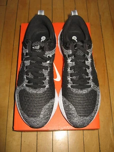 Nike React Infinity Run Flyknit 2 Black White Casual Running Shoes Mens Size 10  - Picture 1 of 9