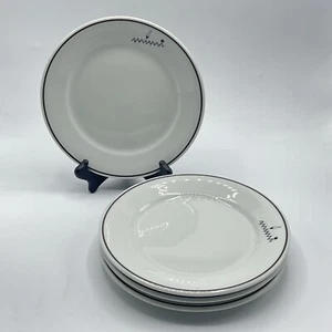 4 Insalatiere Apilco France 8,25” Porcellana Bianca Stile Ristorante Design Pesce - Foto 1 di 7