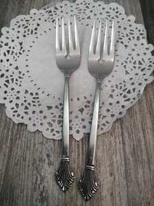 VTG. Towle SCC Uanlai Stainless SALAD FORKS 6.5" long ( 2pk bundle) JAPAN - Picture 1 of 6