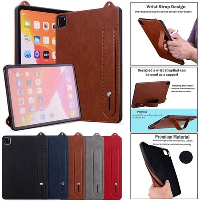 Para iPad 5/6/7/8/9/10th Air Pro 11 13 Mini 7 Cuero Pulsera Estuche Soporte Cubierta Foto 1 de 4