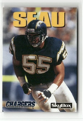 1992 SKYBOX IMPACT #175 JUNIOR SEAU SAN DIEGO CHARGERS - Image 1 of 2