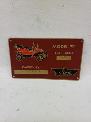 Ford Model T 1927 Car or Truck Brass Owners ID Tag / Data Plate - Image 1 of 3