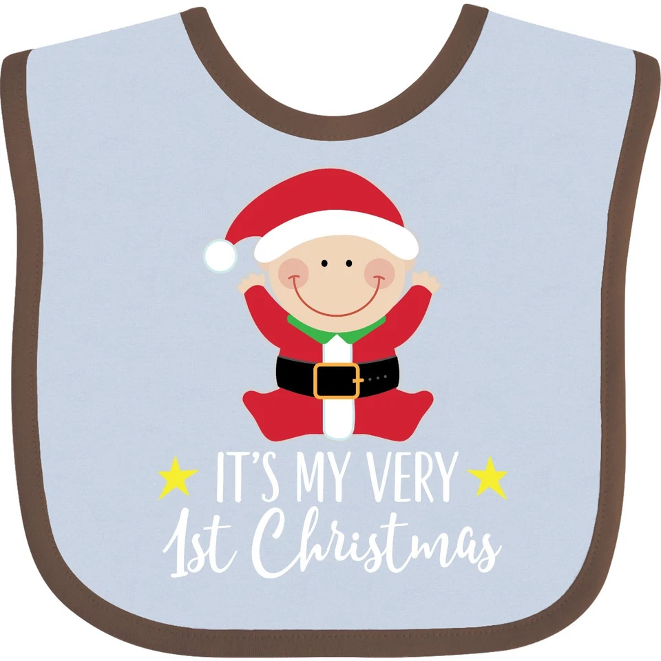 Babero de bebé Inktastic Baby 1ª Navidad Papá Noel primer nuevo niño regalo bebé Foto 1 de 1