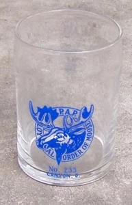 Loyal Order of the Moose Drinking Glass No. 233 Canton Ohio Vintage - Picture 1 of 2