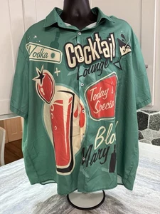 Hardaddy Bowling Lounge Short Sleeve Shirt Men's size 3XL cocktail Hawaiian - Picture 1 of 9