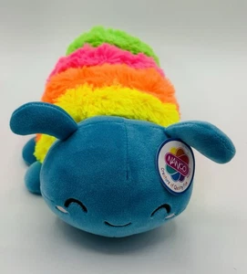 Nanco Novelty Plush - Soft Colorful Neon CATERPILLAR (Blue Head) 11” NWT - Picture 1 of 10