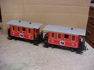2 LGB #3306 "G" SCALE  LAKE GEORGE & BOULDER First Class PASSENGER CARS - Picture 1 of 7